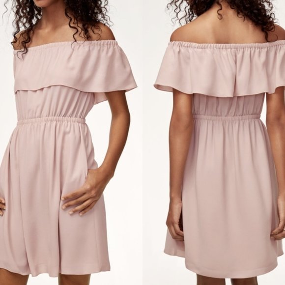 Aritzia Wilfred Hosta Dress Hot Pink Xs 